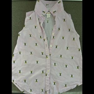 Very cute bee button up/collar tank